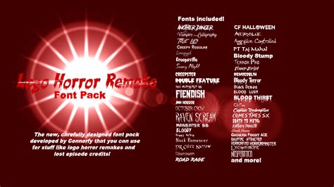 Official Logo Horror Remake Font Pack by Connorfy on DeviantArt