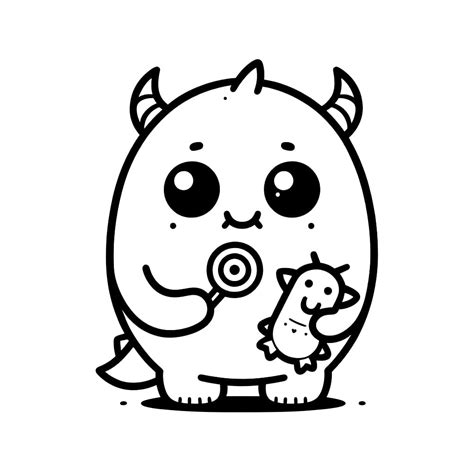 Adorable Monster coloring page - Download, Print or Color Online for Free