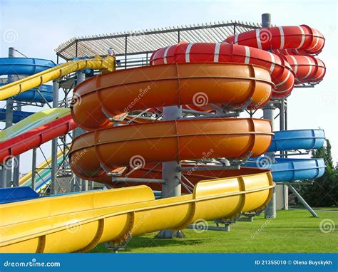 Aquapark slides stock photo. Image of holiday, slides - 21355010