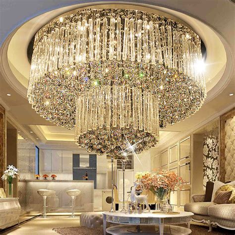 Luxury Crystal Lounge ceiling lights for Indroom home project Lighting ...