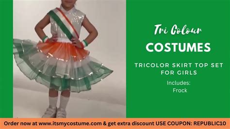 Tricolor Girls ITSMYCOSTUME Tri Colour Tiranga Fancy Dress Costume at ...