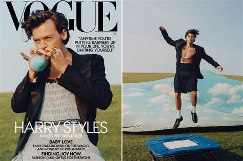 Harry Styles wears a Gucci gown as Vogue's first solo male cover star