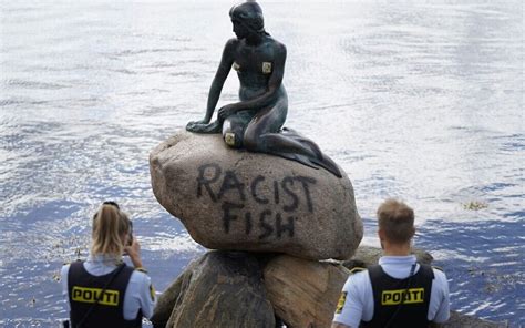 Copenhagen's Little Mermaid statue vandalized with 'racist fish' | The ...