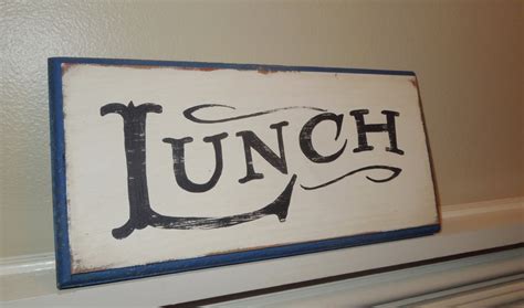 LUNCH Sign/vintage Sign/hand Painted/distressed/antique | Etsy