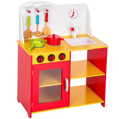 TecTake Cocina de madera de juguete para niños juguete juego de rol toy ...