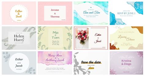 15 Customizable Wedding Invitation Cards (Landscape) | Mediamodifier