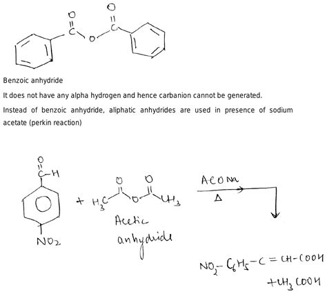 reaction of 4nitrobenzenecarbaldehyde with benzoic acid anhydride ...