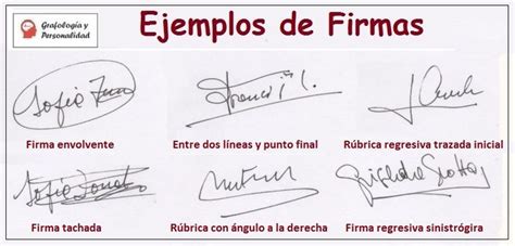 Grafología Ejemplos de firmas. Tips para una firma positiva | Custom ...