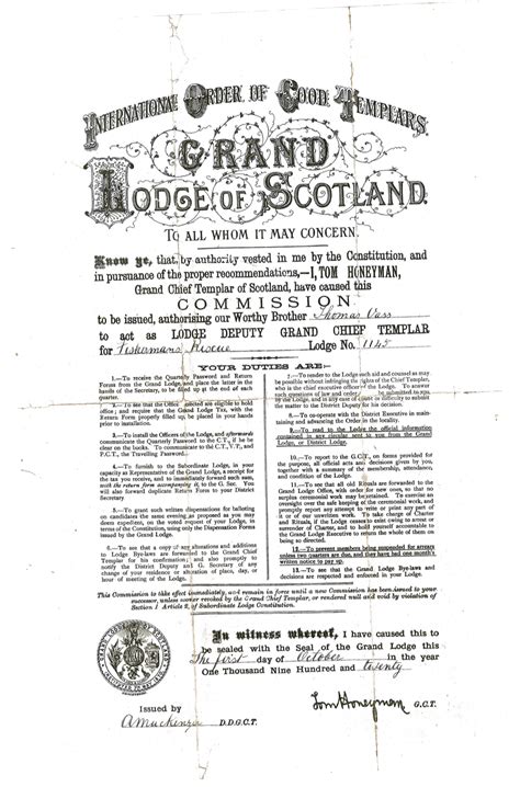 Grand lodge of Scotland – SEABOARD HISTORY