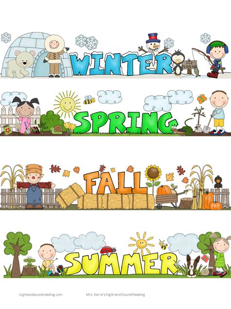 Seasons Lesson Plans and Activities for Preschool/Kindergarten ...