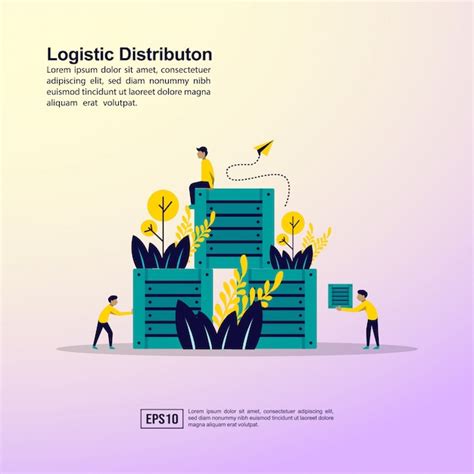 Premium Vector | Logistic distribution concept