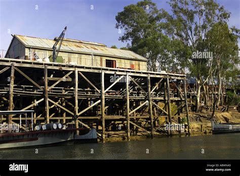 Historic Port of Echuca Murray River Victoria New South Wales Australia ...