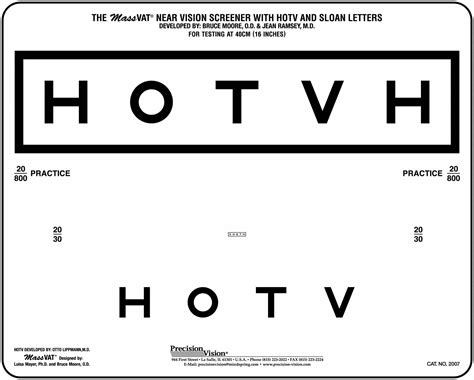 Sloan ETDRS Format Near Vision Chart 3 - Precision Vision