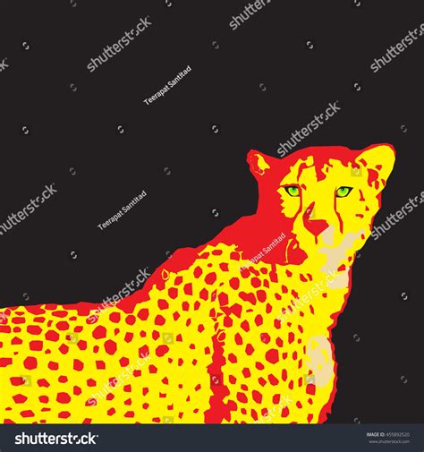 Cheetah Vector Illustration Stock Vector (Royalty Free) 455892520