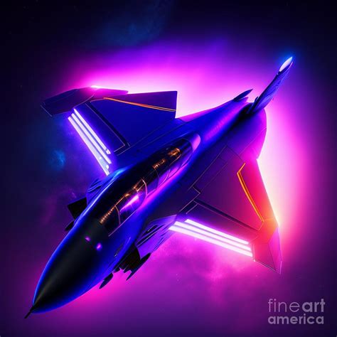 Military aircraft spaceship in space Digital Art by Boon Mee - Fine Art ...