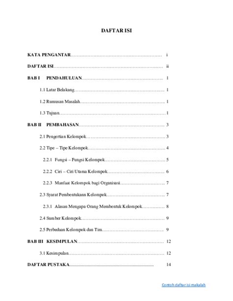 (DOC) CONTOH DAFTAR ISI MAKALAH | ASIA BengkelLas - Academia.edu