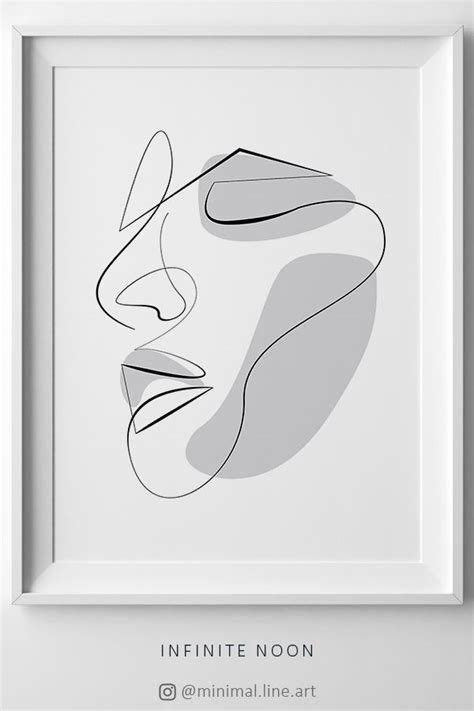 Abstract Face Line Printable Art One Line Drawing | Etsy