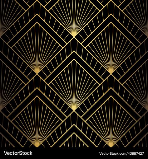 Art deco pattern background in 1920s style Vector Image