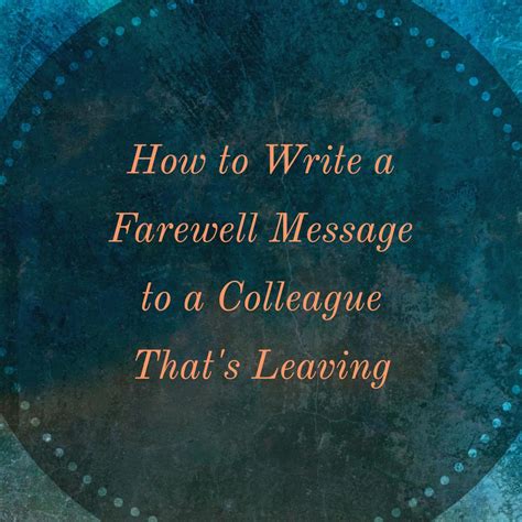 Farewell Messages for a Colleague That's Leaving the Company | ToughNickel