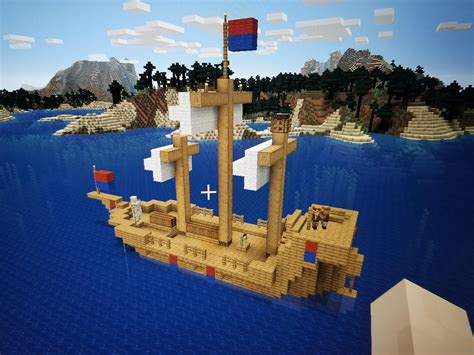 Small cargo ship. How's it look? : r/Minecraft