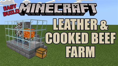 Minecraft: Leather and Cooked Beef Farm [1.16 tutorial] - YouTube