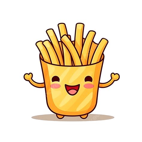 Shy French Fries Character Emoji, French, Fries, Box PNG Transparent ...