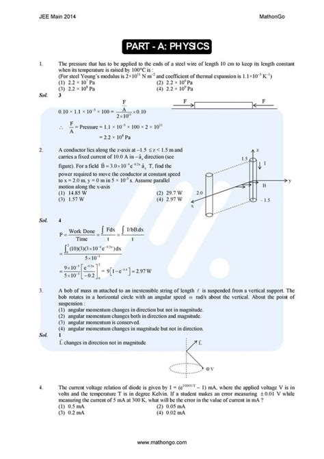 JEE Main 2014 Previous Year Question Paper with Answer Keys – MathonGo