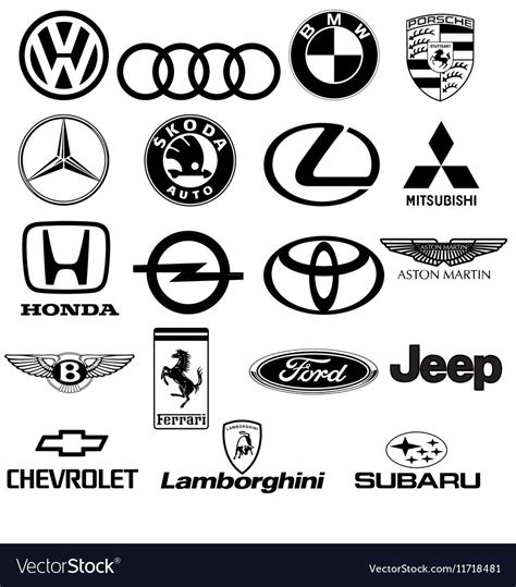 Basically car logotypes, on isolated white background. Download a Free ...