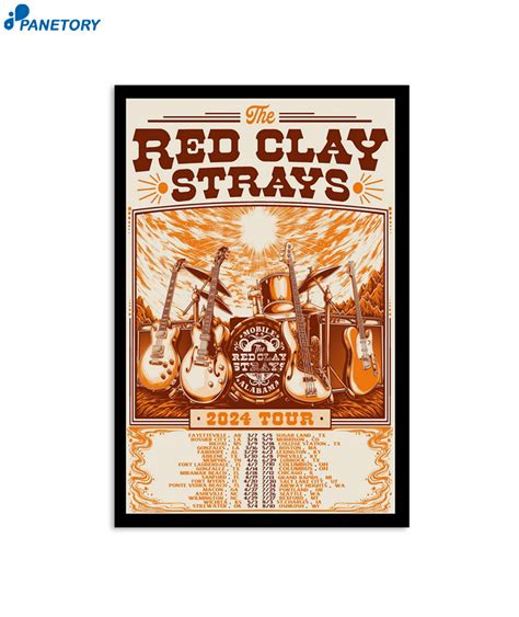 Red Clay Strays 2024 Tour Poster 2024