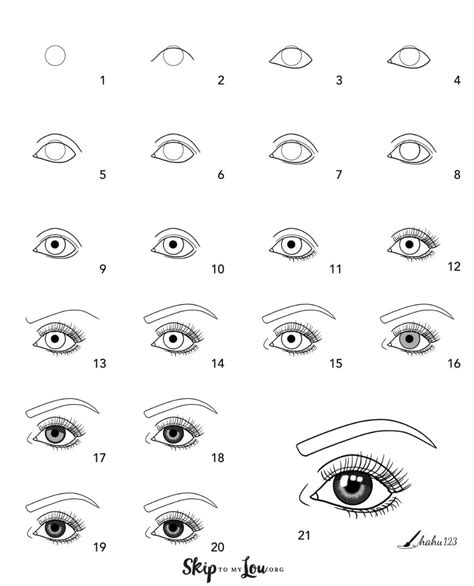 How to Draw Eyes | Skip To My Lou | Easy eye drawing, Eye drawing ...