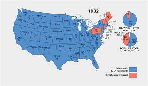 US Election of 1932 Map - GIS Geography