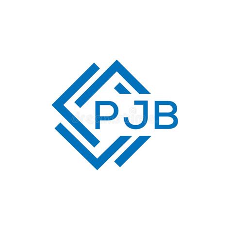 PJB Letter Logo Design on White Background. PJB Creative Circle Letter ...