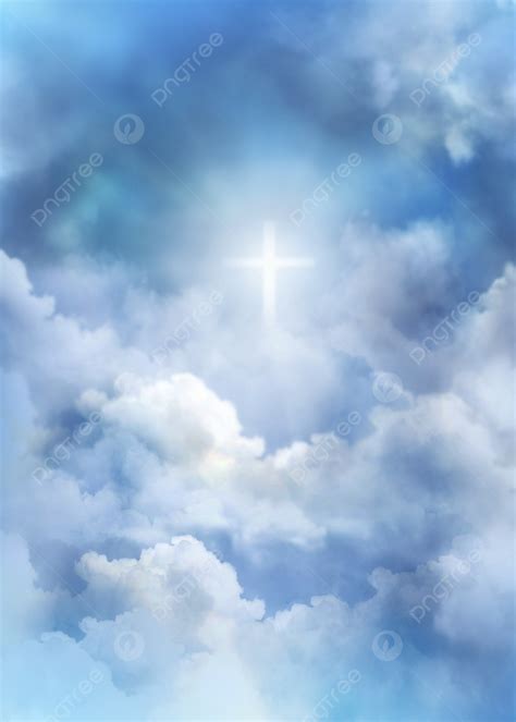 The Cross In The Clouds On Heaven Background Wallpaper Image For Free ...