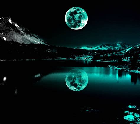 Turquoise Moonlight | Wallpaper earth, Beautiful nature wallpaper ...