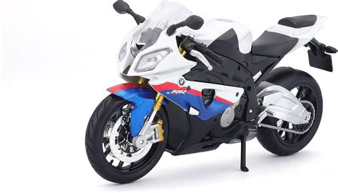 Maisto 2049761 BMW S1000 RR Motorcycle Model, White/Blue, Mittel ...