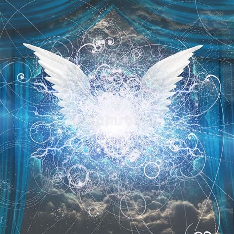 Angel Wings. Spiritual Painting Stock Illustration - Illustration of ...