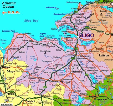 Sligo map | Travel to Ireland | Pinterest | Maps