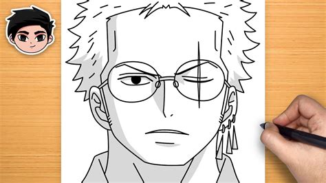 Easy Anime Drawing | How to Draw Roronoa Zoro (with glasses) from One ...