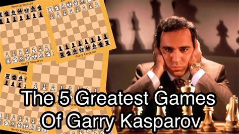 The 5 Greatest Games Of Garry Kasparov #chess #garrykasparov #chessgame ...