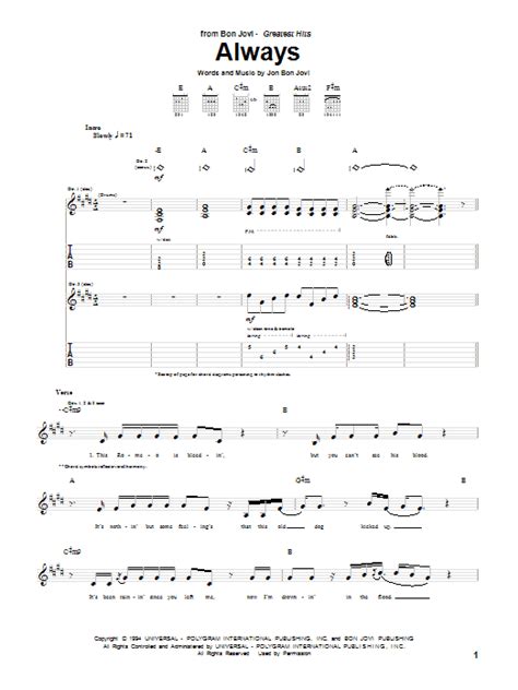 Always by Bon Jovi - Guitar Tab - Guitar Instructor