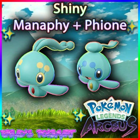 Shiny Manaphy Phione // EV Trained // Pokemon Legends: - Etsy