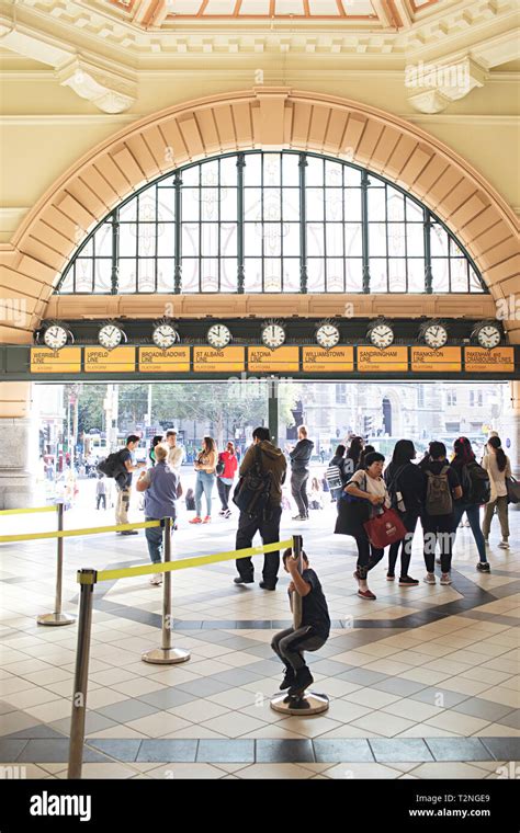 City of Melbourne, Australia - Inside of Flinders Street Station Stock ...