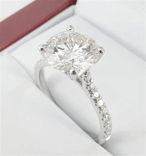 Solitaire Diamond Engagement Ring Pave Setting-4263 - DiamondNet