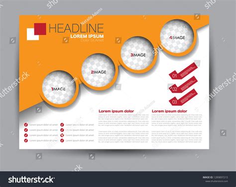 Landscape wide flyer template. Billboard banner abstract background ...