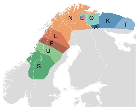 Little overview over the different Sámi languages and their origin (it ...