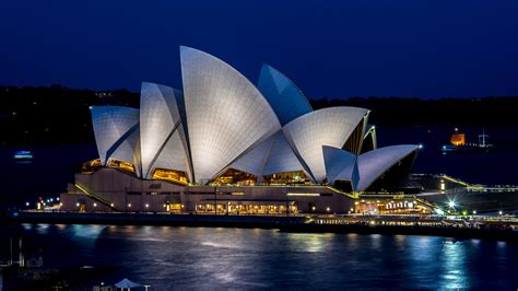 Sydney Opera House at night Australia 4K Wallpaper / Desktop Background ...