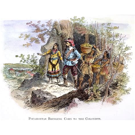 Pocahontas (1595-1617) Nnative American Princess Pocahontas Bringing ...