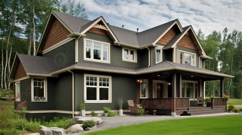 An Example Of Green Home Exterior Paint Colors Background, Home Siding ...