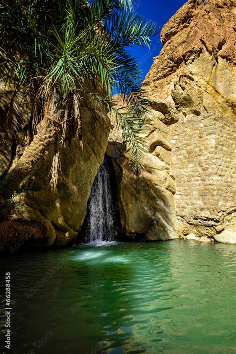 Waterfall Chebika Tunisia Stock Photo | Adobe Stock