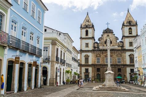 Bright Sunny View of the Historic Tourist Center of Pelourinho ...